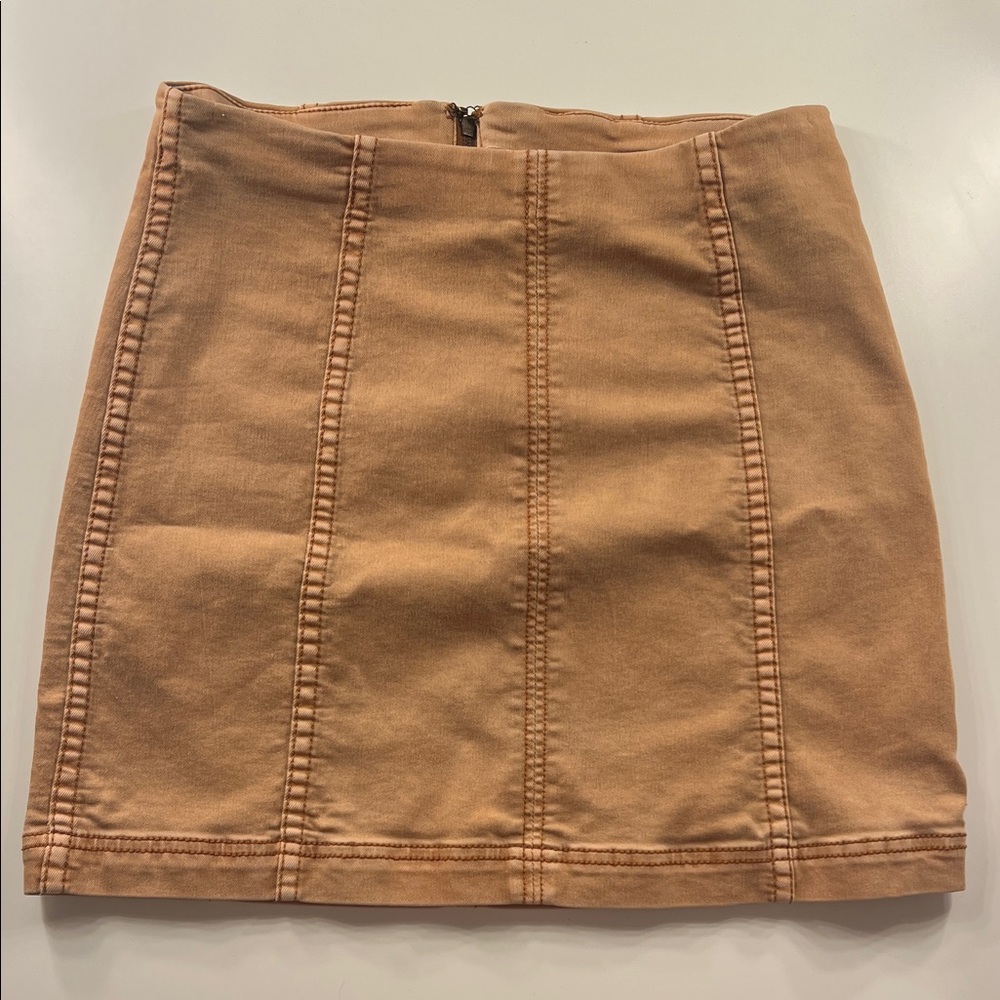 Free People Tan Mini Skirt